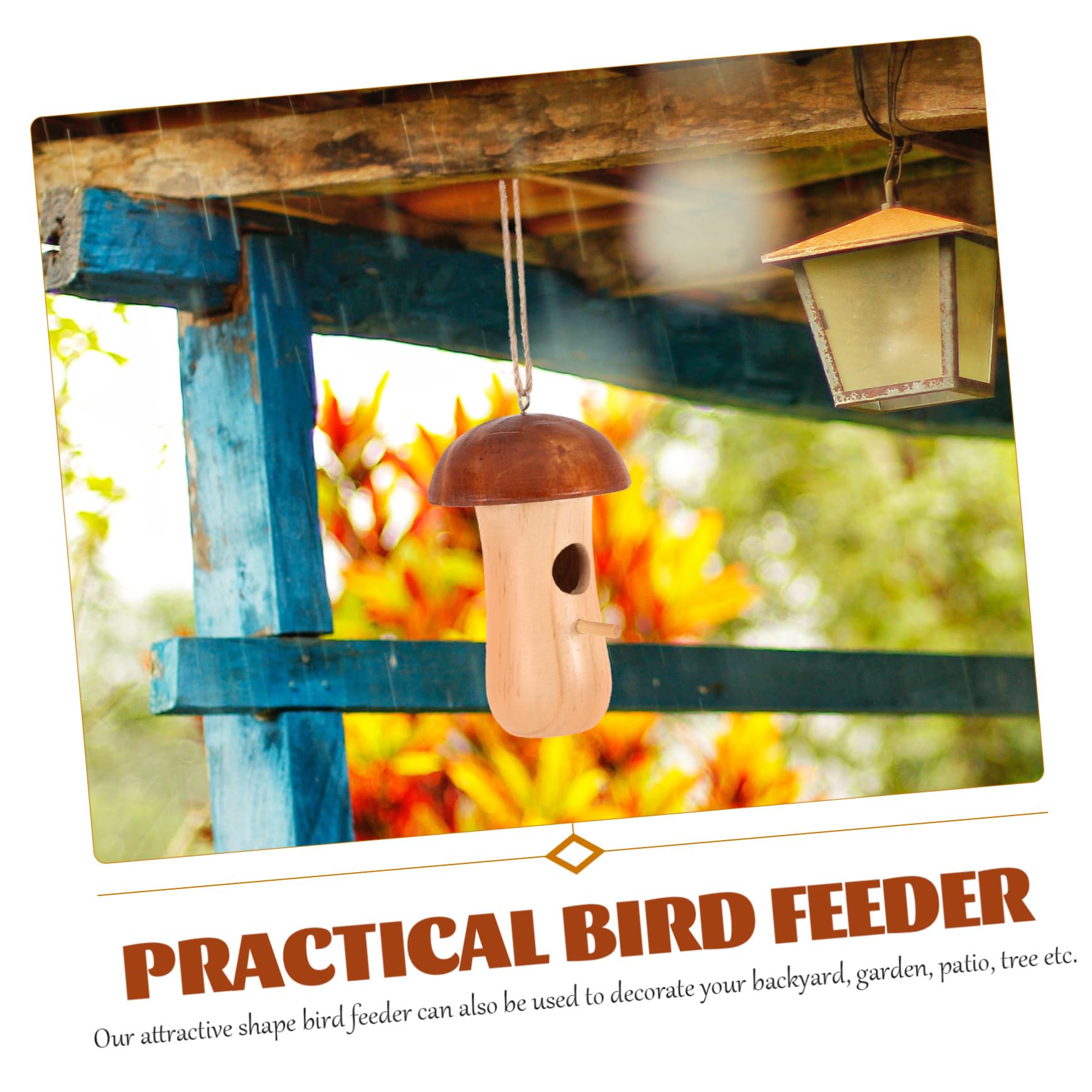 YARNOW 4 Pz Casa del Colibrì Mangiatoia per Fringuelli all'Esterno Vassoio per Appendere Cibo per Uccelli Forniture per Uccelli da Giardino Mangiatoia per Pappagalli Selvatici di Legno