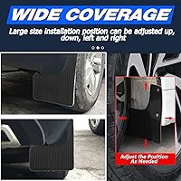 Vista 4 de KEYOOG 4 unidades de tamaño mini universal para automóvil, protector contra salpicaduras, apto para sedán, hatchbacks, protector de lodo suave