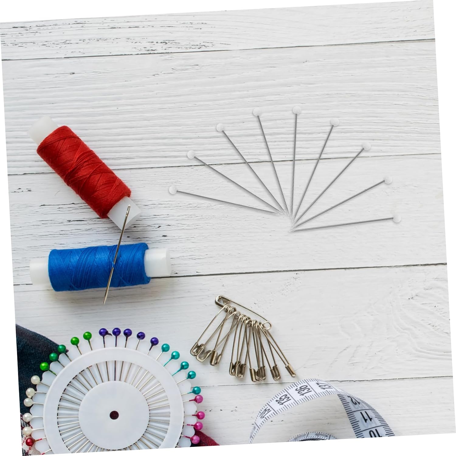 NUOBESTY 500Pcs Glass Head Quilting Pins Straight Sewing Pins for Dressmaking Embroidery and Crafting Durable and Comfortable to Handle Sewing Accessories