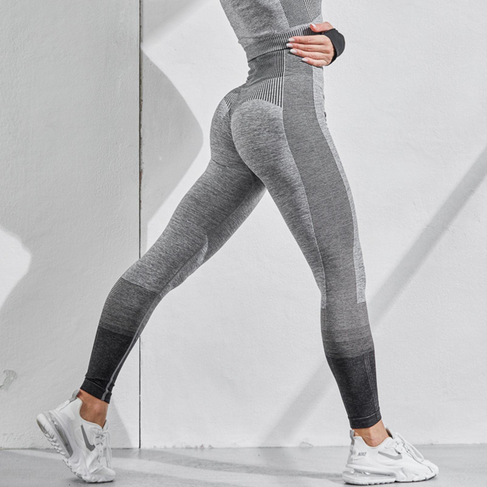 Legginsy damskie siłownia joga kobiety dzianinowe legginsy seksowne push up spodnie z wysokim stanem siłownia odzież sportowa bezszwowe legginsy trening