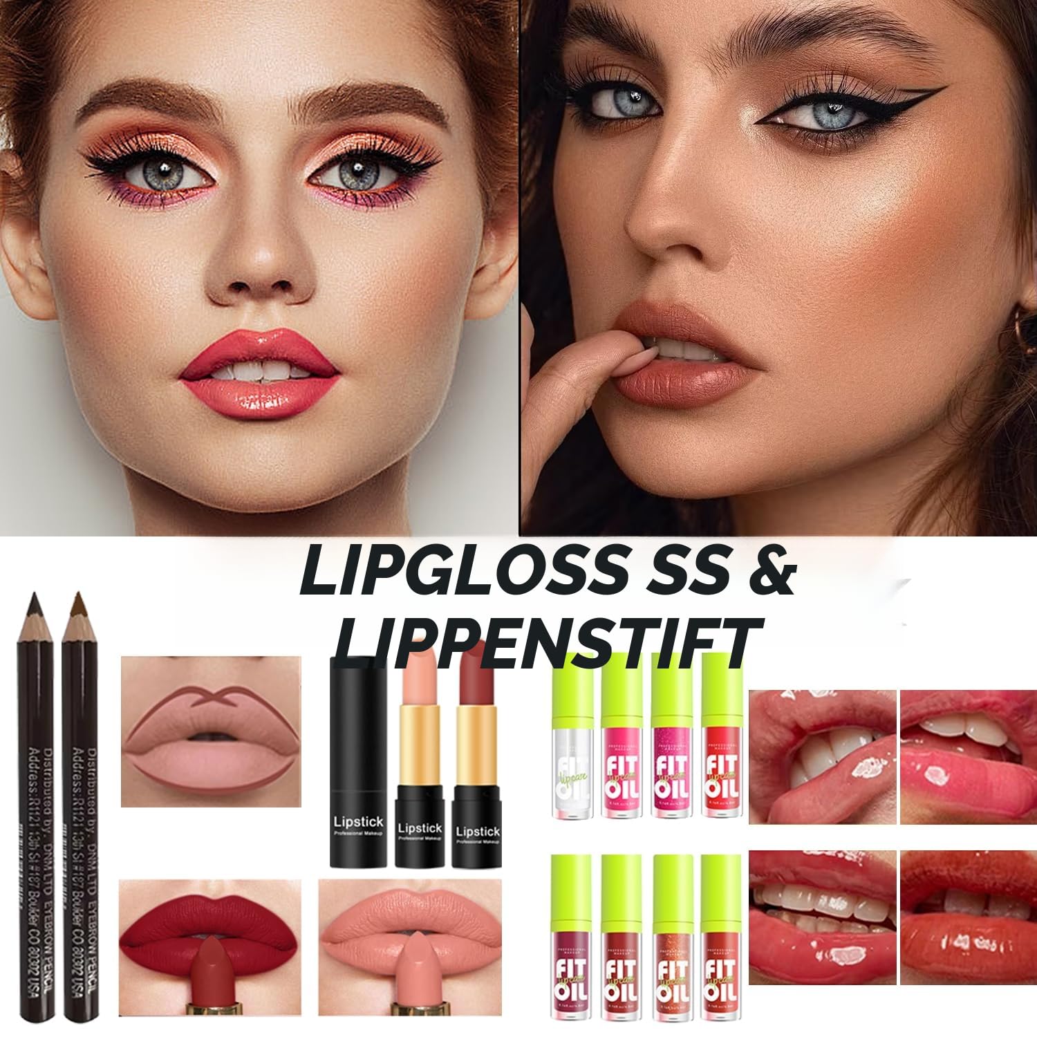 Make-up Sets, 25 Stück All in One Make Up Set, Schminke Set Frauen, Kosmetik Starter Kit, mit 12 Colours Lidschatten Palette, Augenbrauenstift Wasserfest, Mascara, Eyeliner