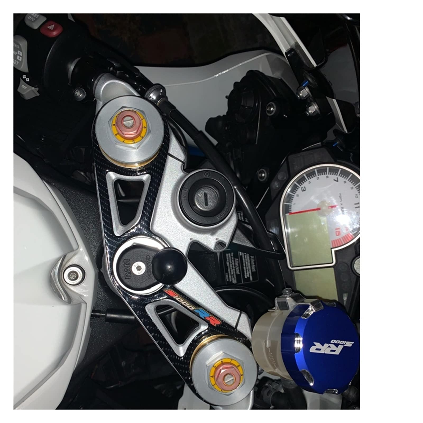 VDQUUACI Tankpad & Gabelbrücken-Aufkleber Für BMW S1000RR (2009-2020) - Schutzfolie & Design Für Motorrad-Tank