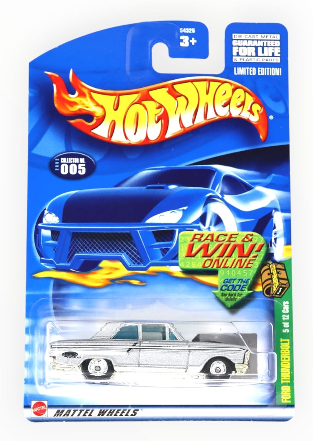 2002 Treasure Hunt #5 Ford Thunderbolt #2002-5 Collectible Collector Car Mattel Hot Wheels