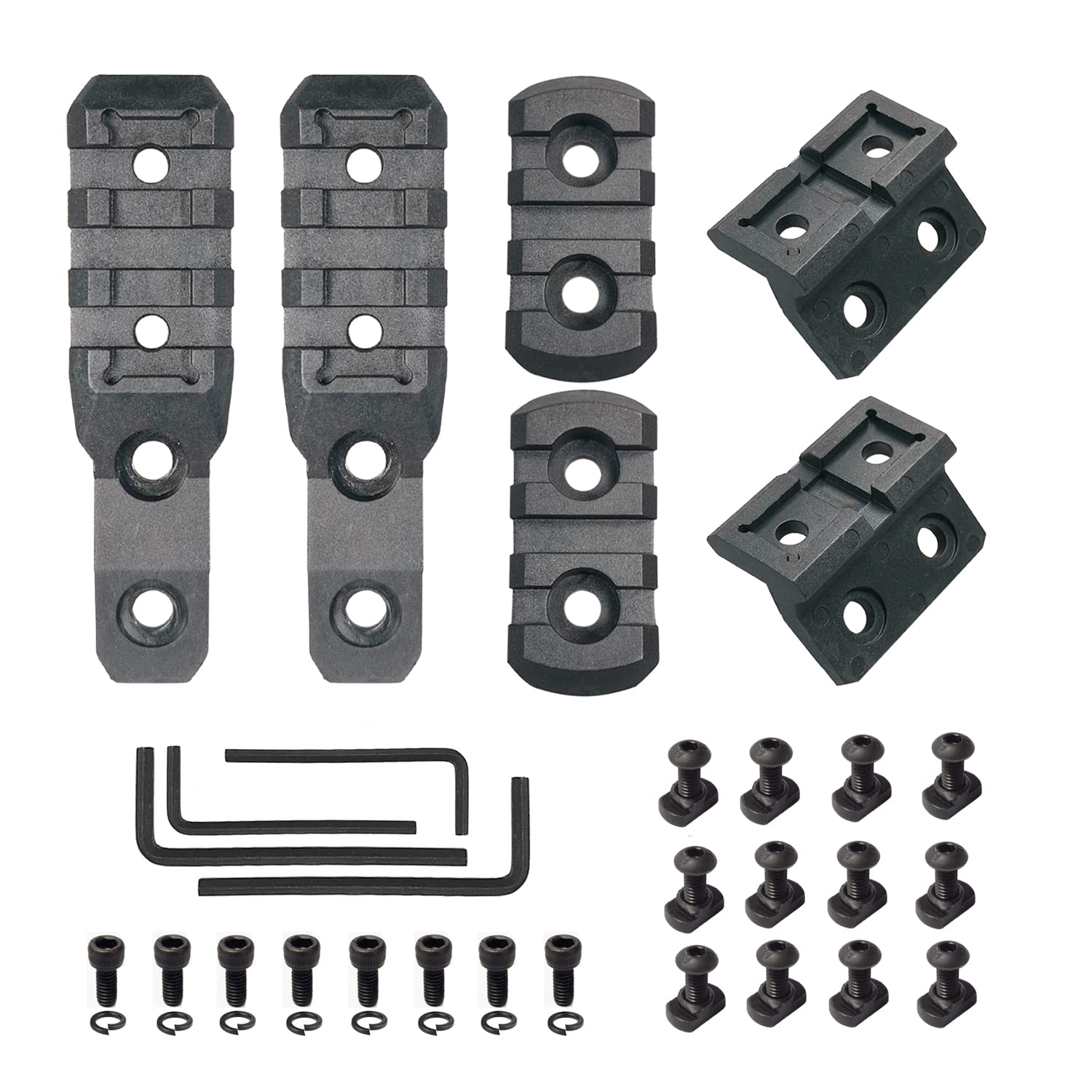 Offset Light/Optic Mount for Mlok, Polymer Rail Section Mounts Compatible with Picatinny Rails