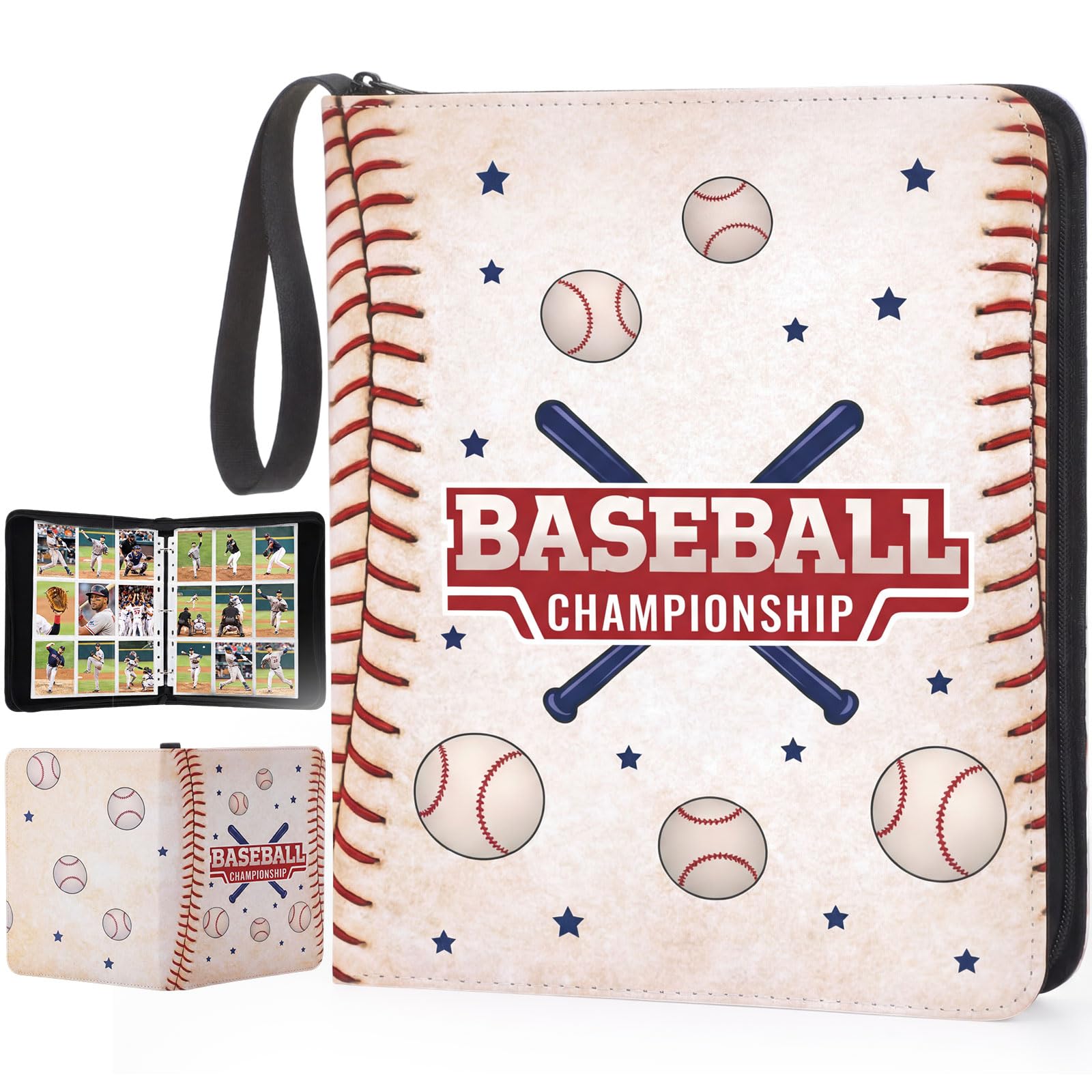 Classeur cartes de baseball 900 places pour protéger vos cartes de sport contre la poussière