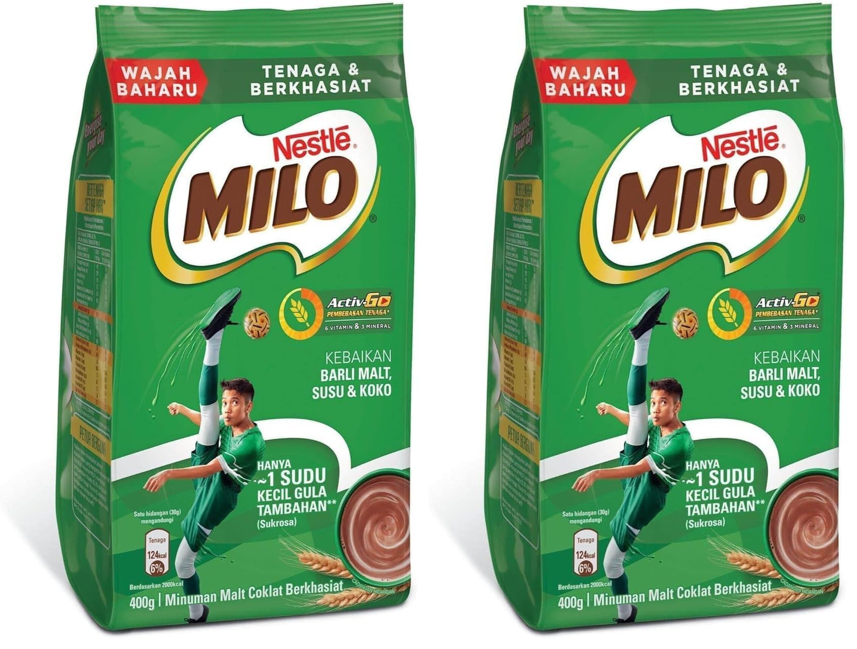 Nestlé Milo Original Activ-Go Chocolate Malt Drink Powder, 14.11 Oz / 400 G (Pack of 2)-image-8