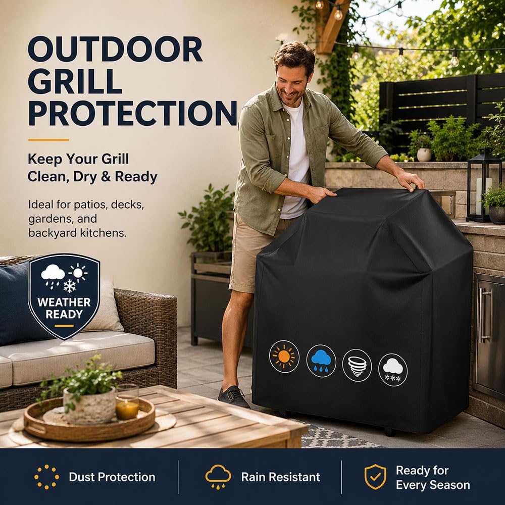 Funda Barbacoa BBQ para Campingaz 4 Series 4 Series Premium Cubierta Impermeable para Parrilla de Gas Exterior Jardín Terraza, Viento UV