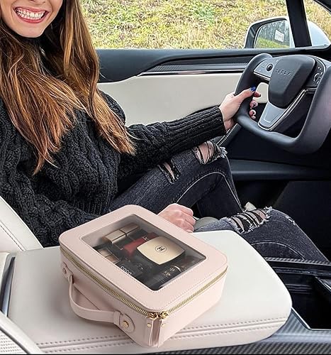 Miniatura 4 de LETGO Bolsas de maquillaje transparentes, bolsa de aseo aprobada por la TSA con cremallera, organizador de maquillaje transparente, de ajuste