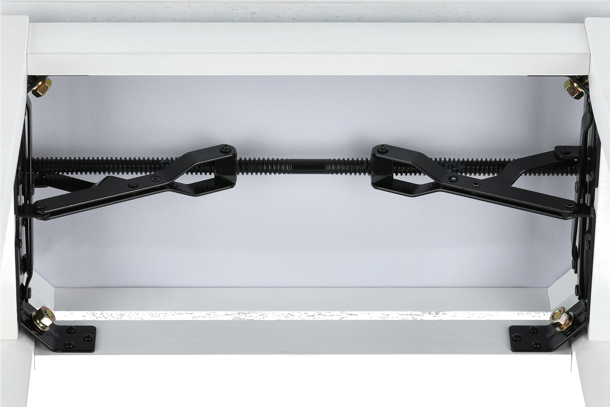 GEWA panca per pianoforte deluxe in vinile - bianco lucido - legno massiccio - coprisedile in vinile - seduta 52x30cm - regolabile in altezza - fissaggio ad alta resistenza - carico di rottura 2t