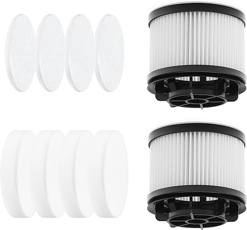 Levoit LVAC-200 - Filtro de repuesto oficial para aspiradora, 4 filtros pre-motor, 2 filtros postmotor, color blanco