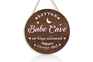 Kercan Babe Cave Door Sign: Ultimate Room Decor for Your Little Girl's Sanctuary