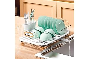 NUKied Dish Drying Rack, Dish Racks for Kitchen Counter, Space-Saving Kitchen Drying...