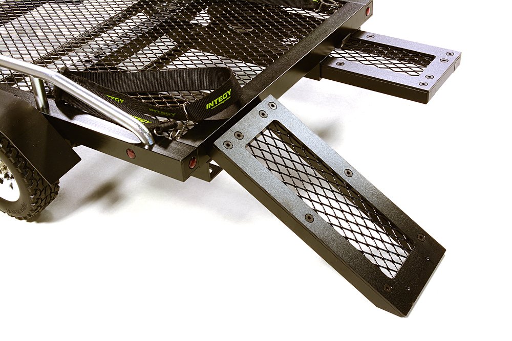 Integy RC Machined Alloy Flatbed Dual Axle Car Trailer Kit for 1/10 Scale RC 580x320x110mm