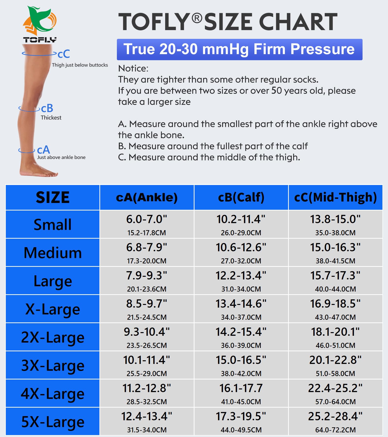 TOFLY Bas de compression à cuisse haute, opaque, soutien ferme Compression de gradient de 20-30 mmHg avec bande de silicone, bas de compression à bout ouvert, gonflement du traitement, Noir L