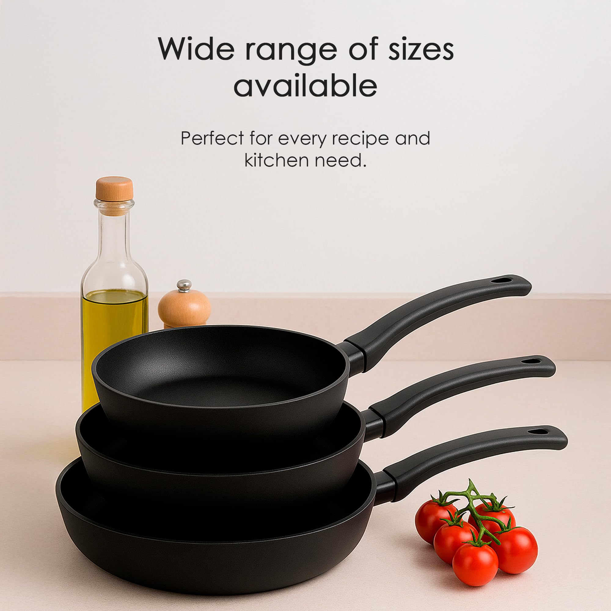 WECOOK! Ecogreen Poêle à Frire 20cm, Induction, Antiadhésive XYLAN Plus sans PFOA, Aluminium Pressé, Épaisseur 3 mm, Vitrocéramique, Gaz, Lave-vaisselle
