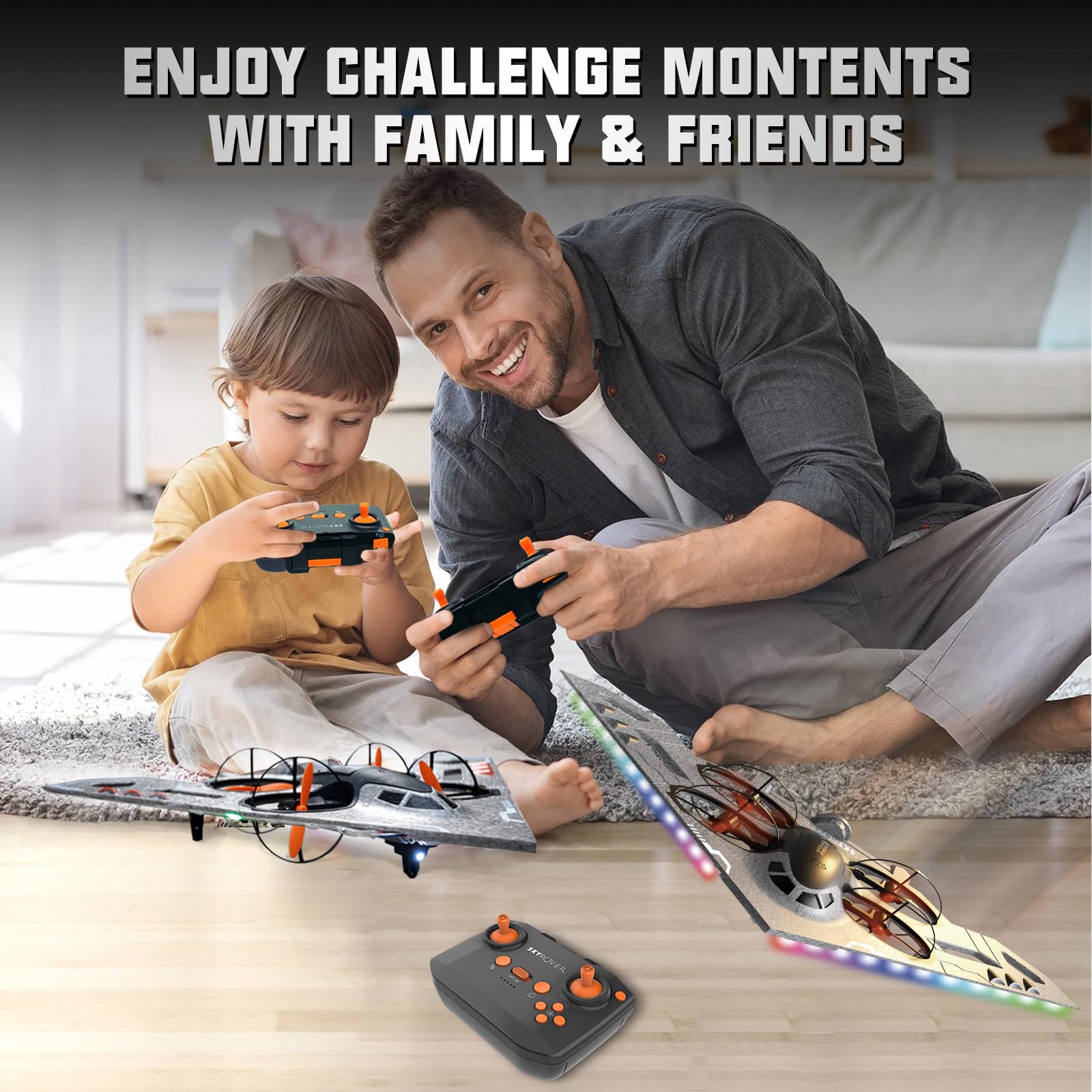 A Alpha Avión Teledirigido RC 3 en 1 – Jet RC para Aire, Tierra y Agua, Drone Juguete para Niños y Adultos