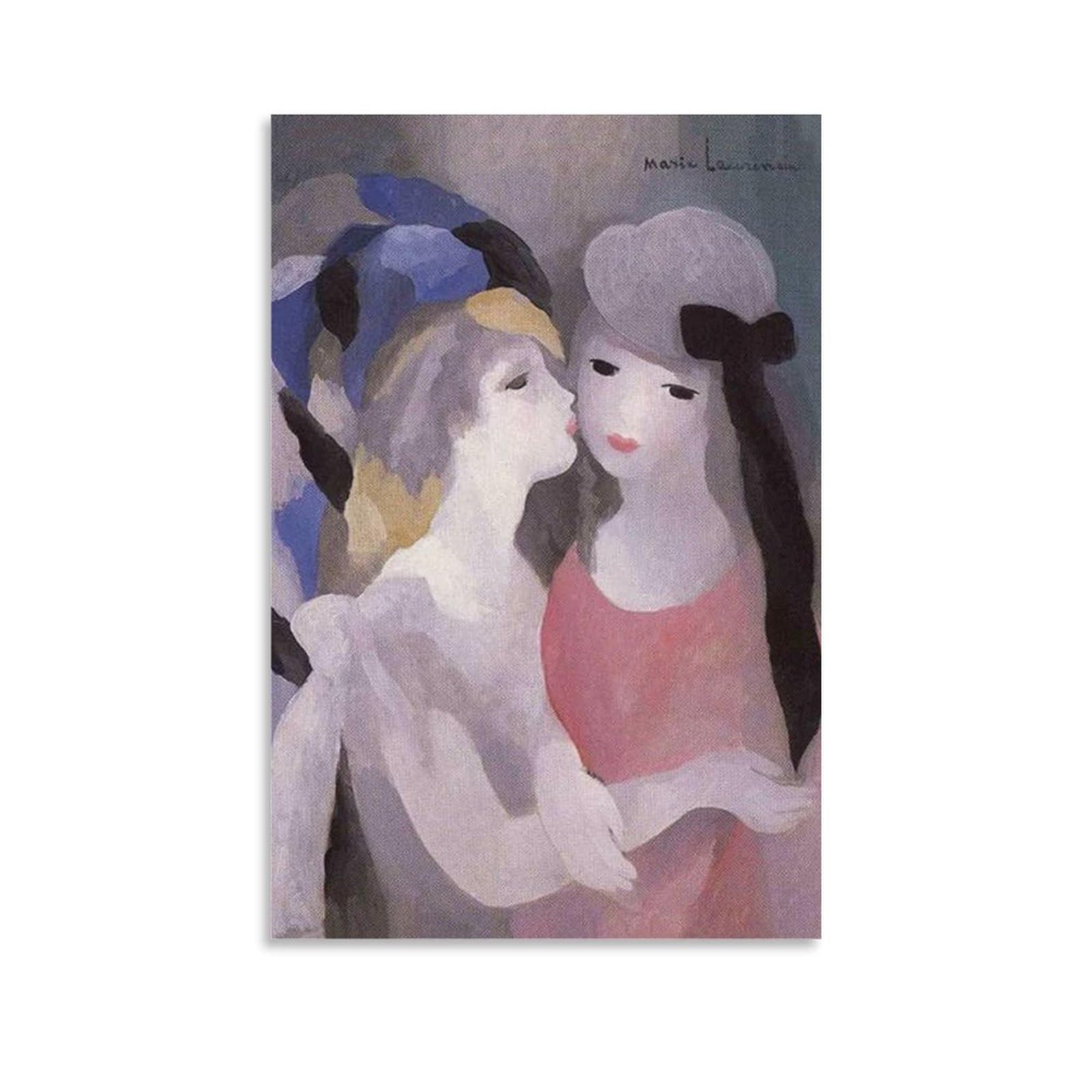 Amazon.co.jp: マリーローランサン《キス》油絵 有名な絵画 アート 