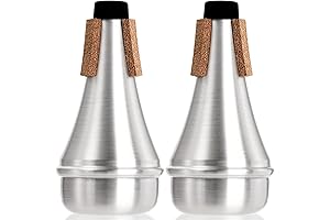 2 Pack Trumpet Practice Mutes: Aluminum Mini Jazz Silencer for Beginners, Students