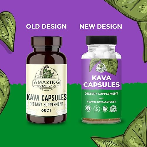 Miniatura 4 de Cápsulas KAVA KAVA prémium de 1000 mg de extracto de raíz de kava por porción para una relajación profunda  Alivio natural de la tensión  Polvo de