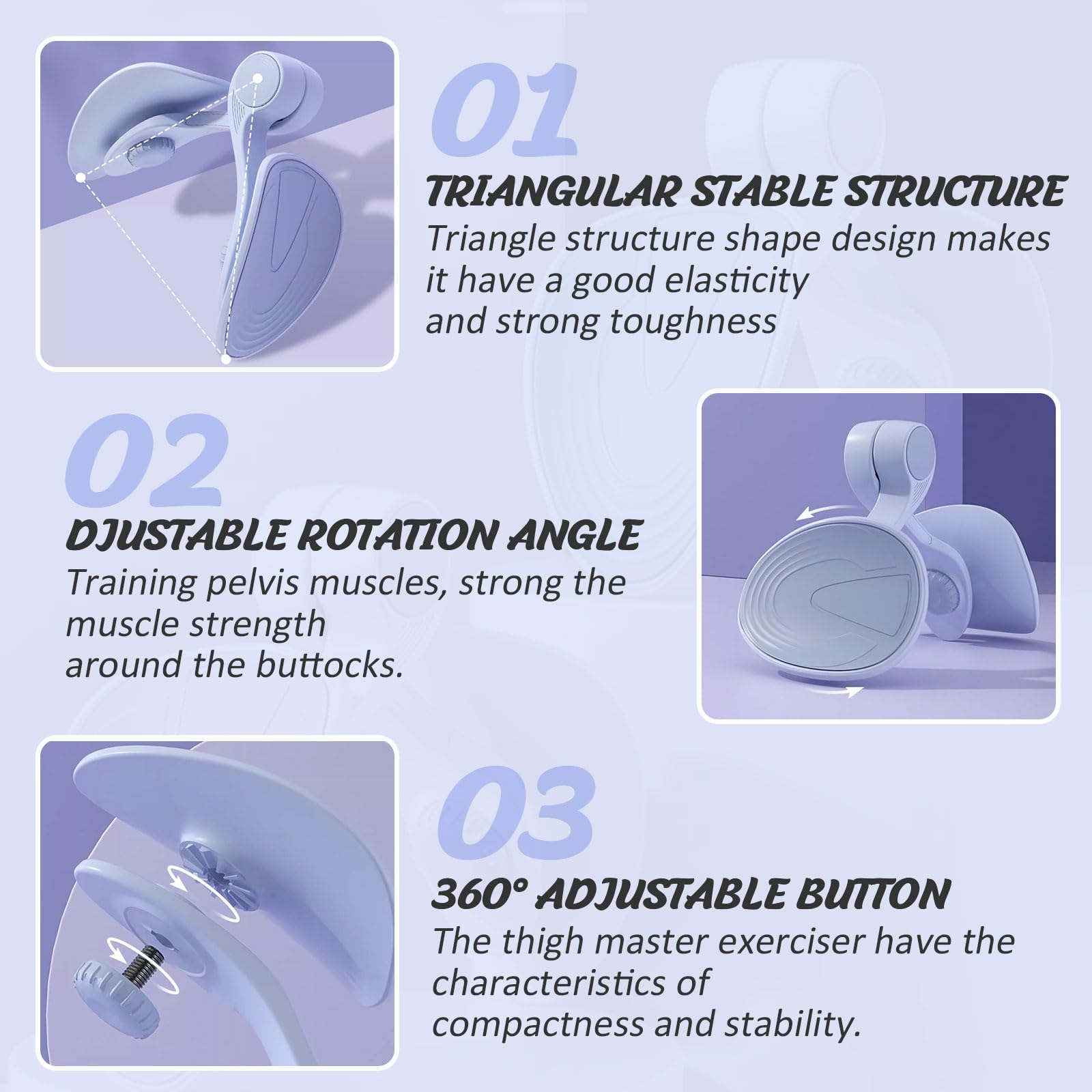 LeapBeast Thigh Master, Pelvic Floor Trainer, Hip Trainer for Postpartum Rehabilitation, Kegel Trainer & Butt, Leg, Arm Toning Master Equipment for Home Gym Workout (Blue Tension Value 12KG)