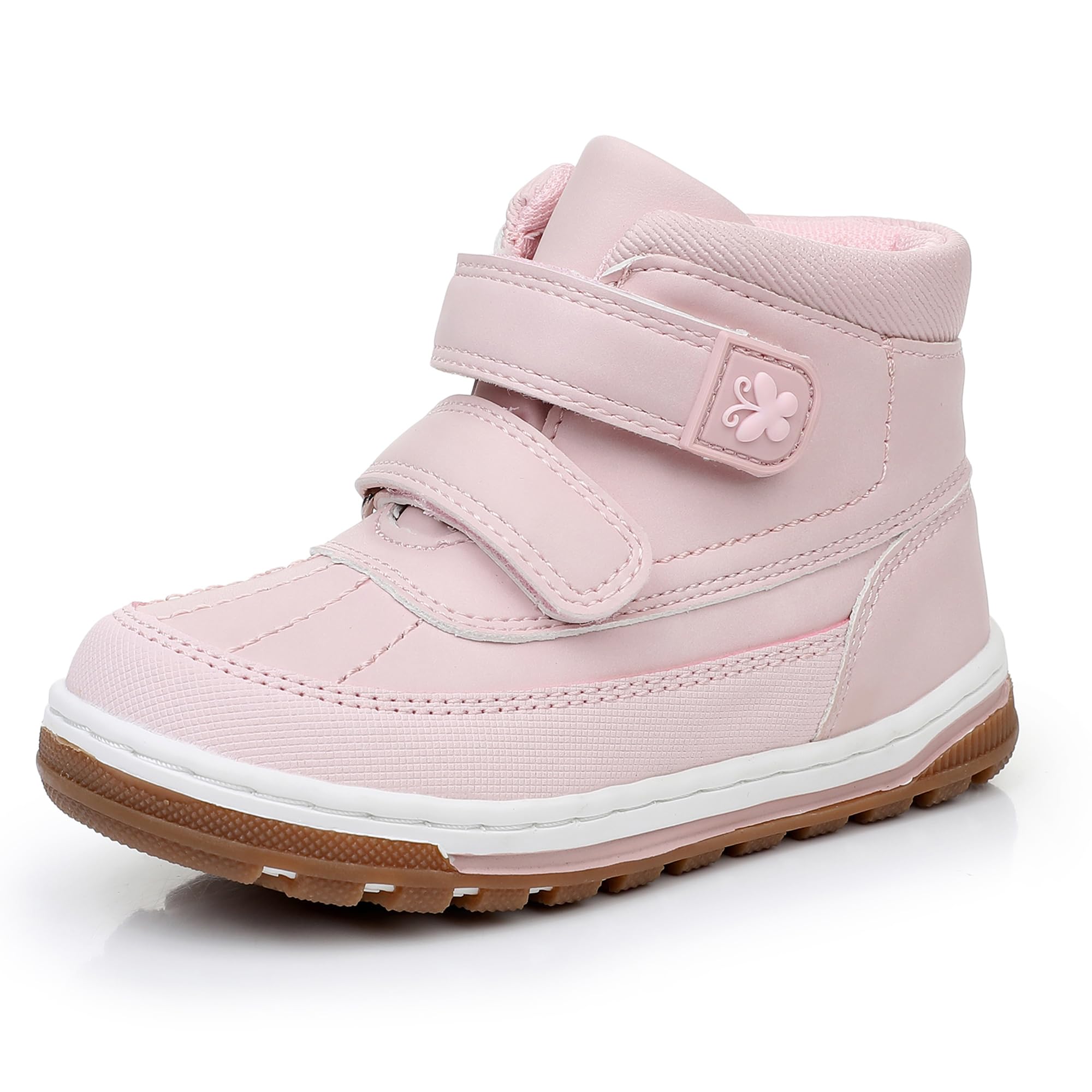 Ahannie Botas de invierno resistentes al agua con gancho y bucle, tallas 5-13