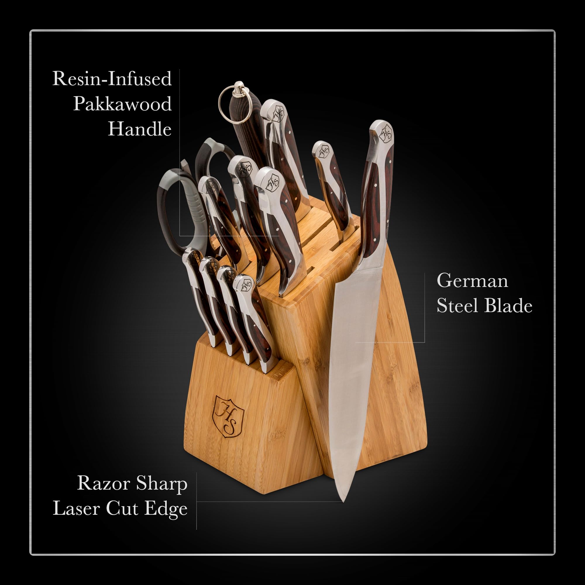 Amazon.com: Hammer Stahl 12 Piece Knife Block Set | Stainless