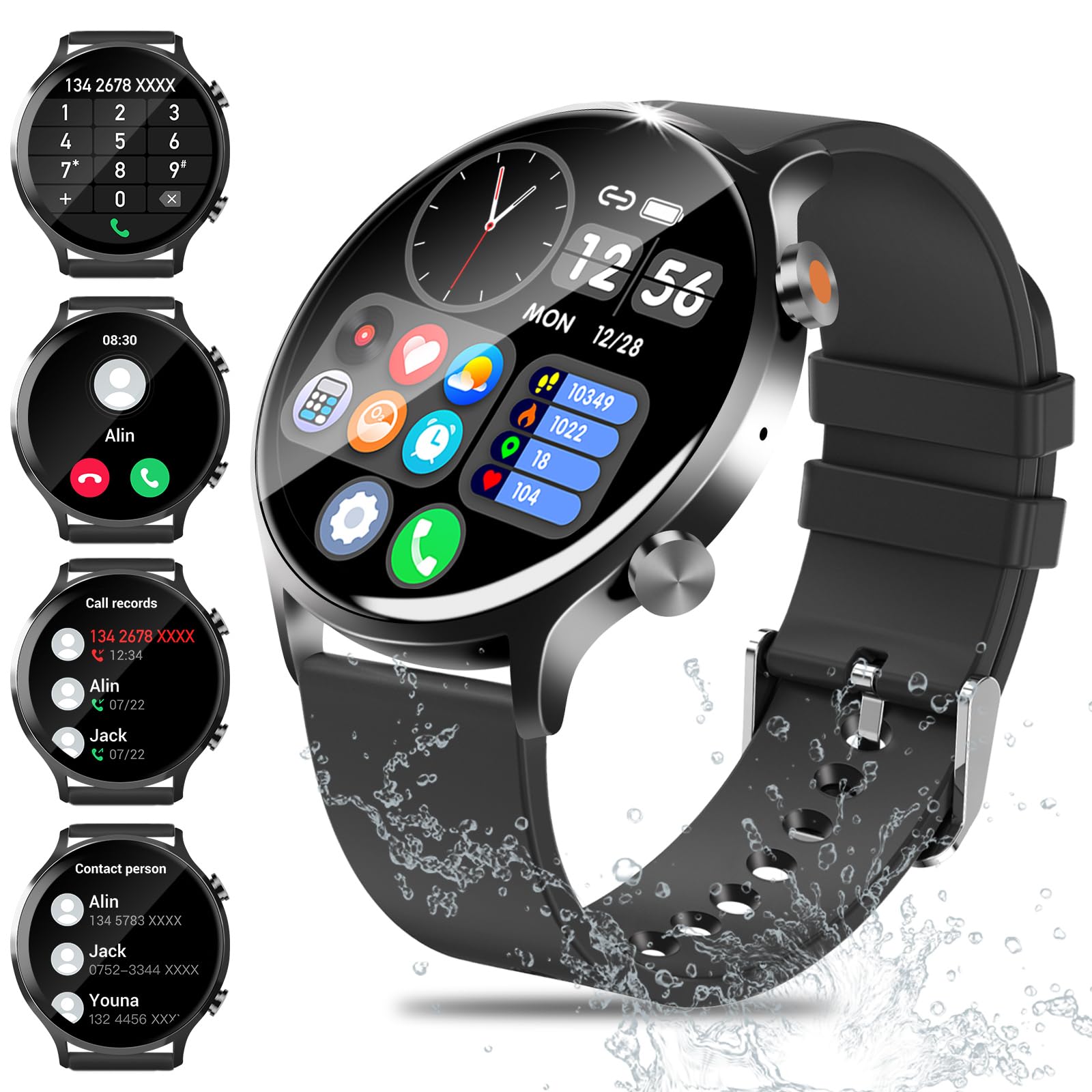 ACEDIS Smart Watch for Men Women 1 39 HD Fitness Watch IP68 Waterproof Watch with Heart Rate Blood