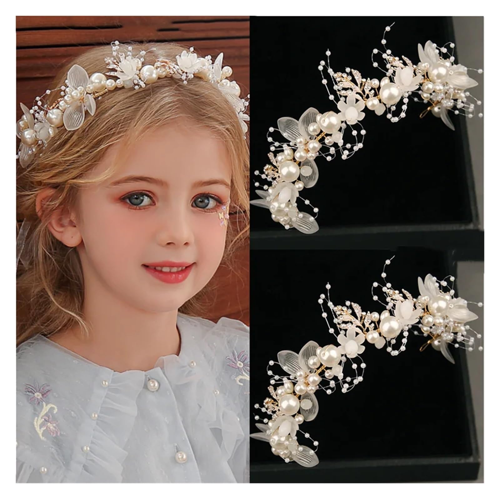 Ghirlanda Di Fiori Con Luci LED Per Capelli - Set Da 7 Fasce Luminose Per Bambine E Donne, Per Feste, Compleanni E Matrimoni