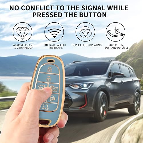 Miniatura 10 de Funda protectora para llavero Hyundai Sonata Nexo 2022 Tucson 2021 2020 2019 para Hyundai Sonata Nexo 2022 Tucson