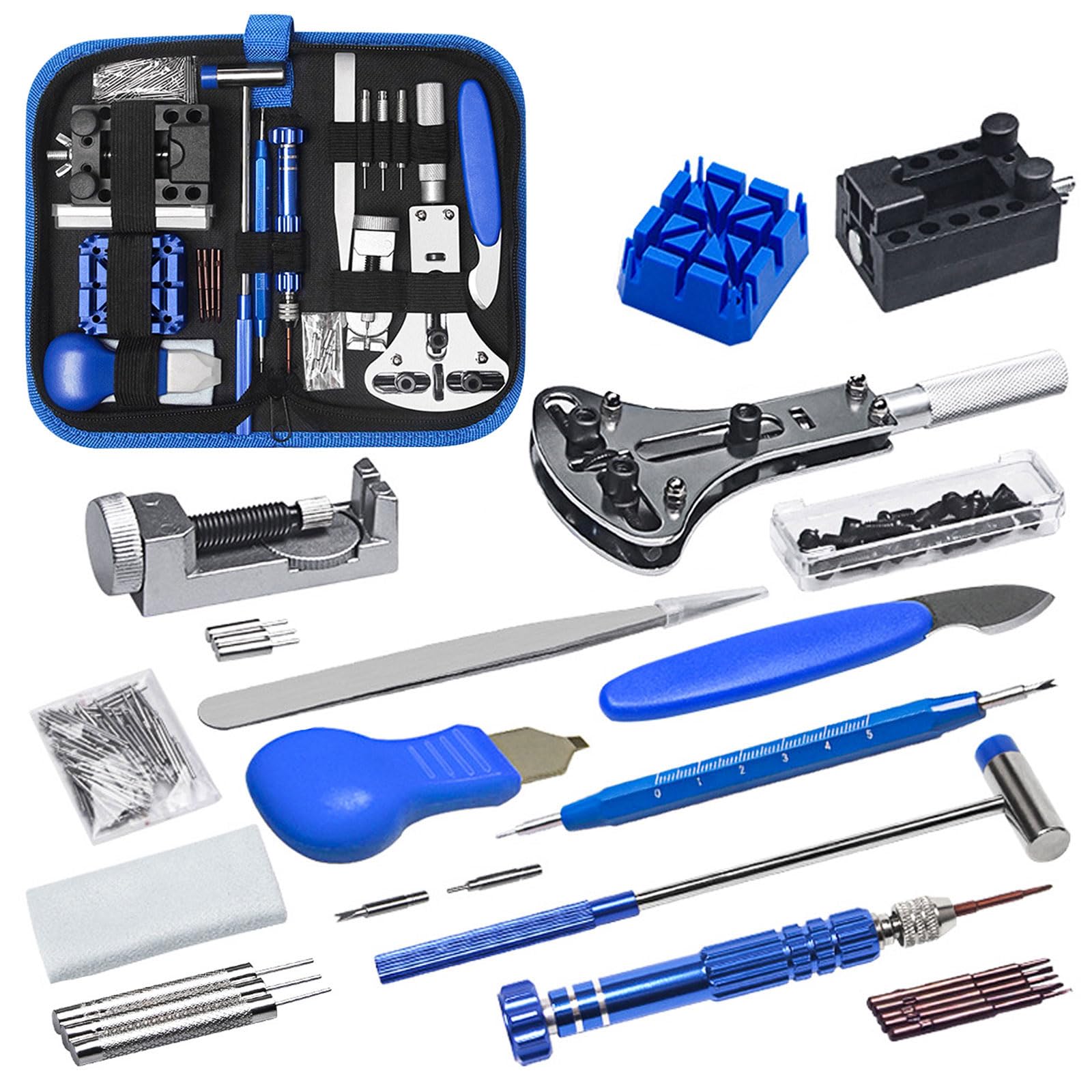 Kit Orologiaio STARTOGOO 185 Pezzi - Professionale Per Cambio Batterie, Cinturini E Apertura Casse - Foto 5