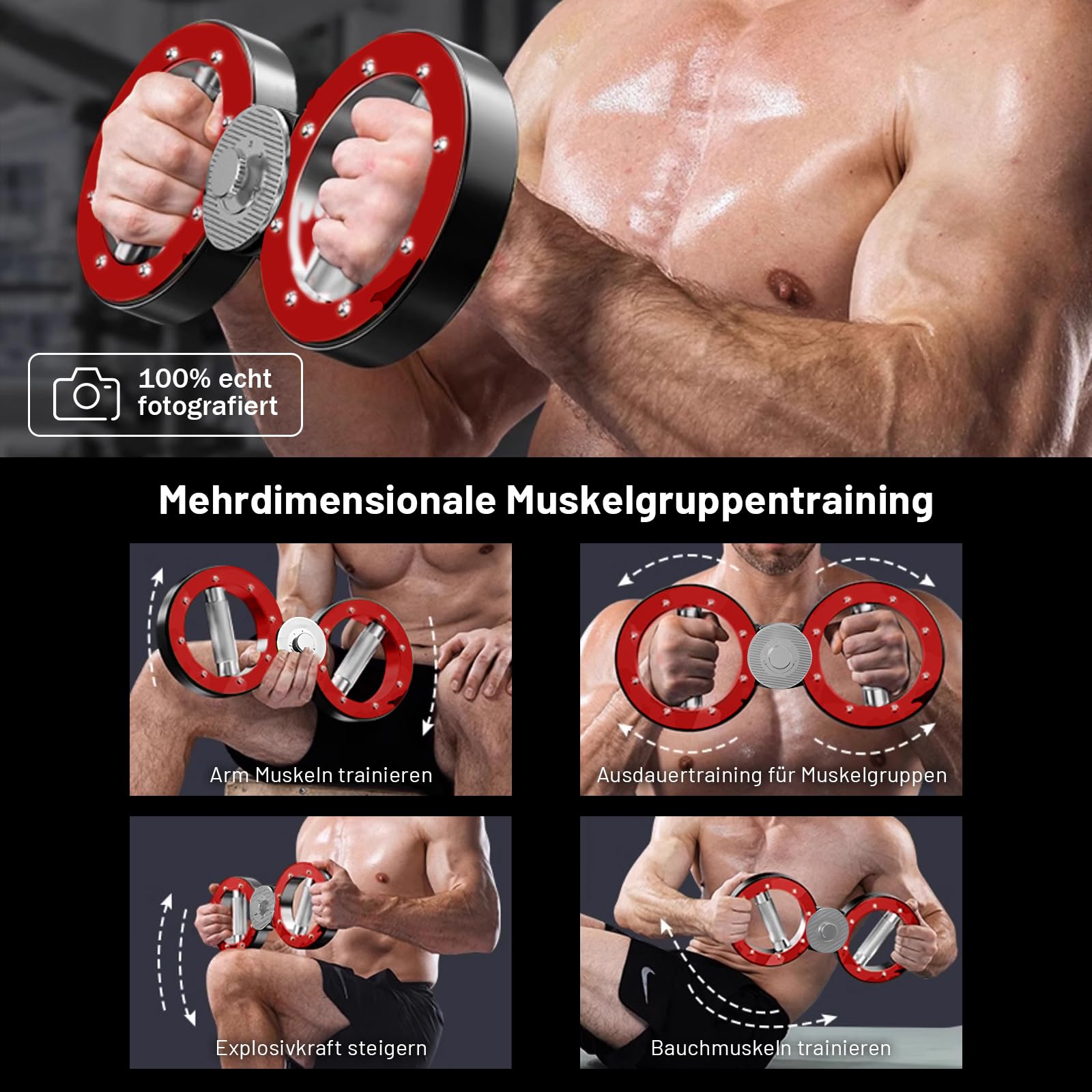 Armtrainingsrad | Handtrainer und Unterarmtrainer | Verstellbarer Armtrainer für Handgelenk, Schulter & Brust | Punch Speed Trainer und Kampfsportarmkraftgerät