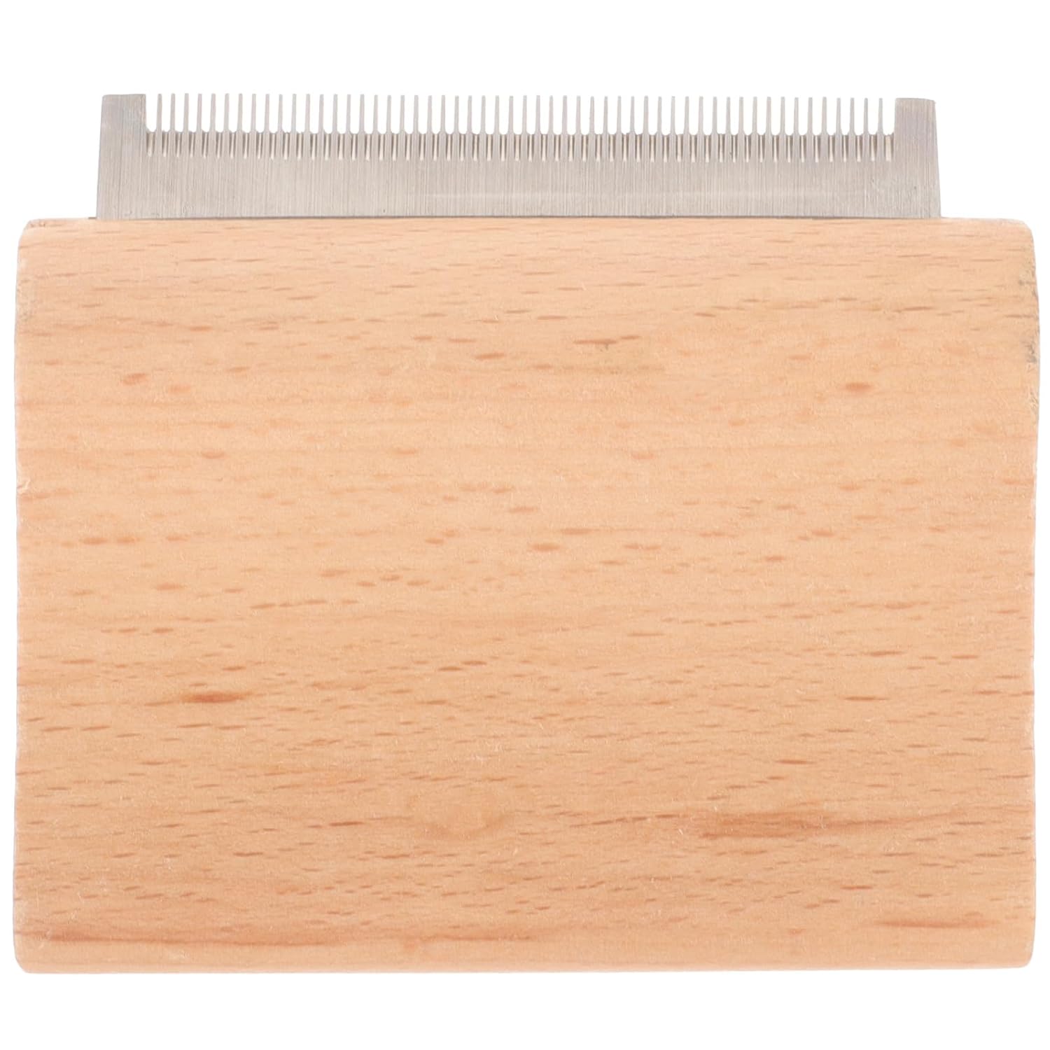 Horse and Dog Shedding Brush Wooden Grooming Scraper with Serrated Edges Small Size for Livestock Hair Removal and Horse Bathing Supplies