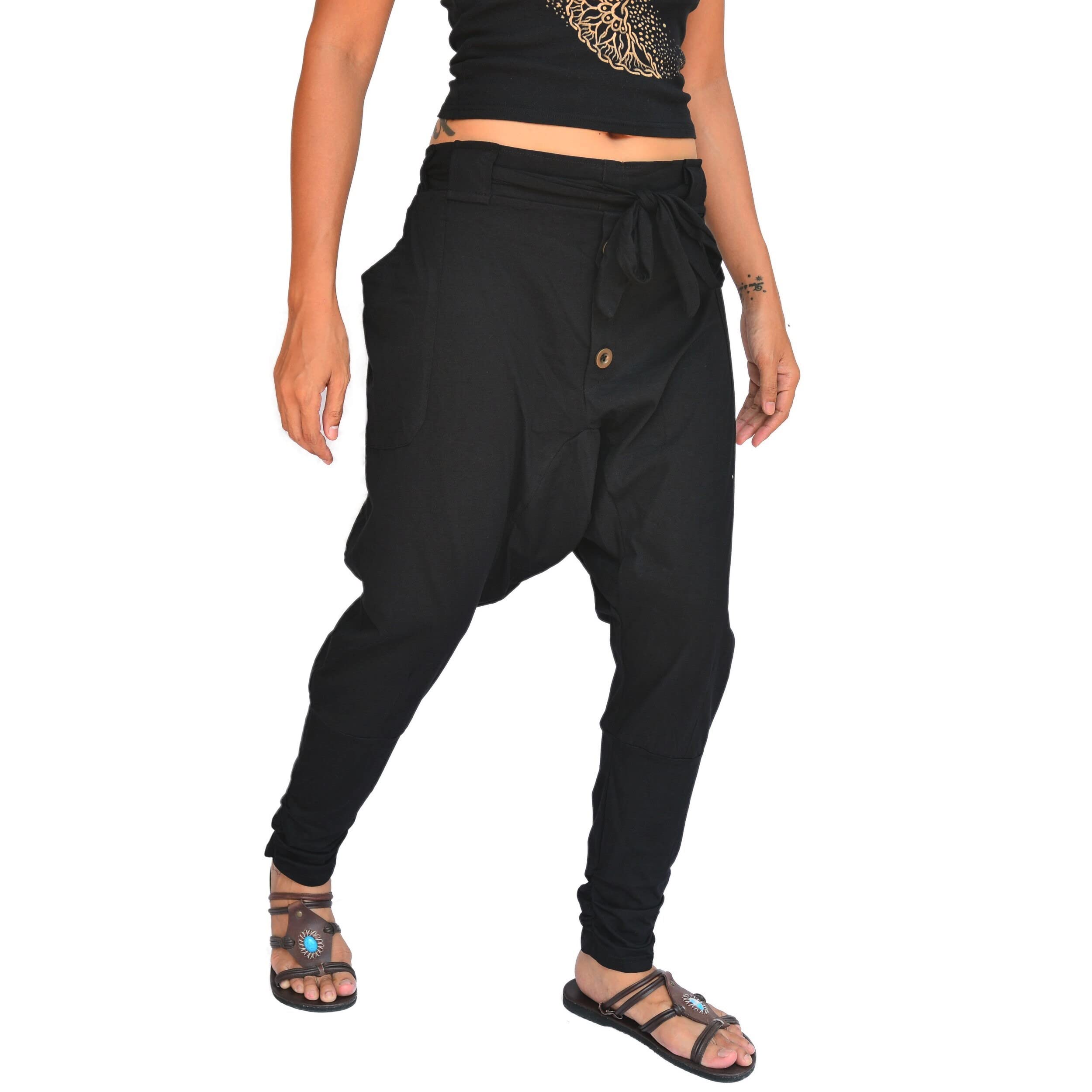 Sakoonee Harem Pants Casual Baggy Yoga Trousers for Women and Men 2 Pockets