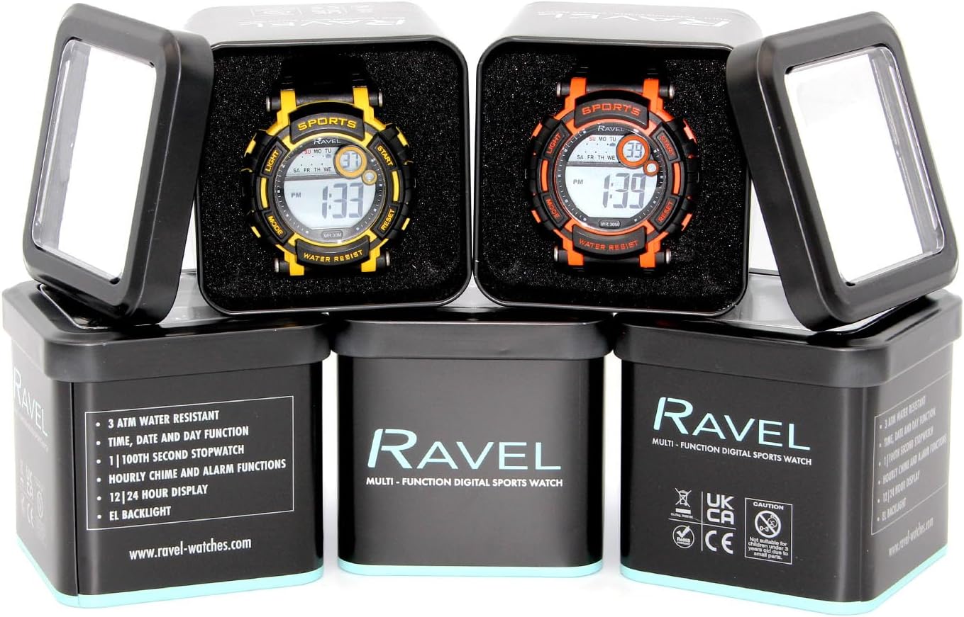 Ravel - Men's 5ATM Analogue Digital Quartz Watch with Light
