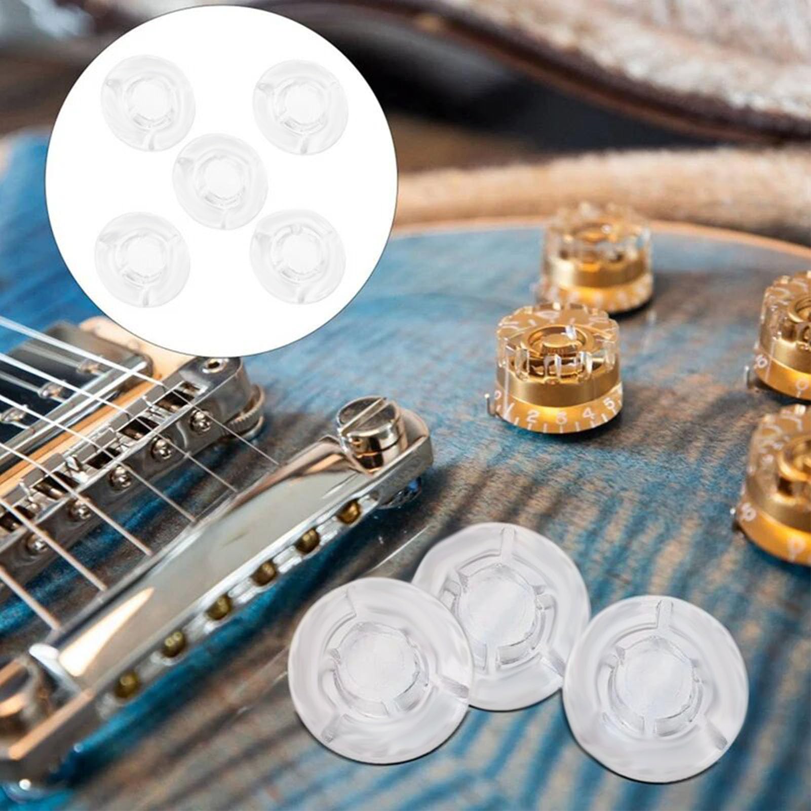 Pedal-Fußschalter-Aufsatz, 10 Stück, ABS-Kunststoff, Gitarren-Effektpedal-Fußschalter-Aufsatz, Transparent, für Alle Effektpedal-Spikes mit 10 Mm Durchmesser