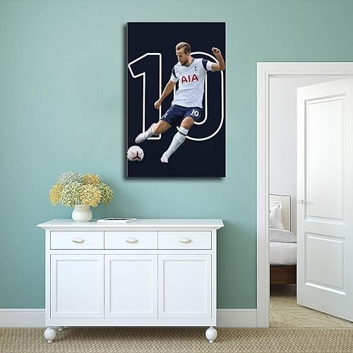 Miniatura 4 de Póster de jugador de fútbol impreso para paredes, pósteres de fútbol, lienzo para decoración del hogar, estilo sin marco, 12 x 18 pulgadas (11.8 x