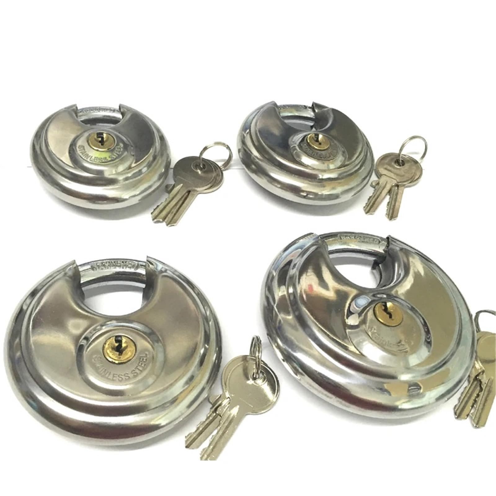 Cadenas circulaire anti-sciage en acier de 70mm pour mobilier et extérieur