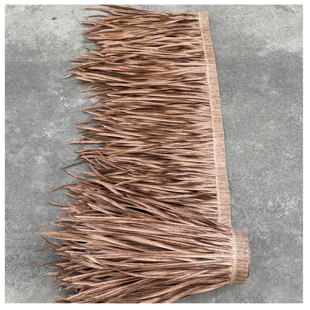 Chaume artificiel en plastique marron pour décoration de toit de pavillon