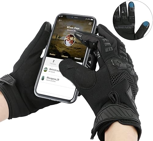 Miniatura 4 de KAIWENDE Guantes de motocross para hombre, guantes de motocross con pantalla táctil completa, guantes de motocicleta para BMX MX MX ATV MTB