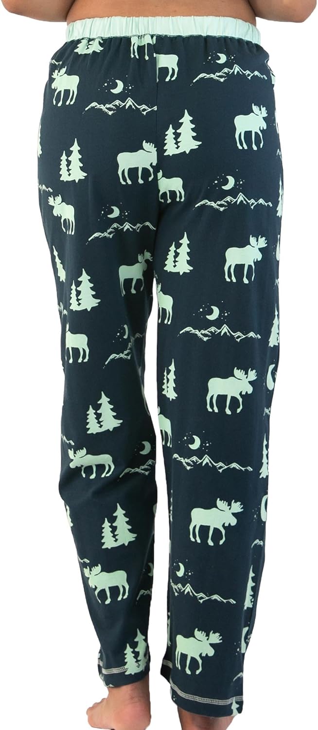 Lazy One Pajamas for Women, Cute Moose Pajama Pants and Top Separates - Image 2