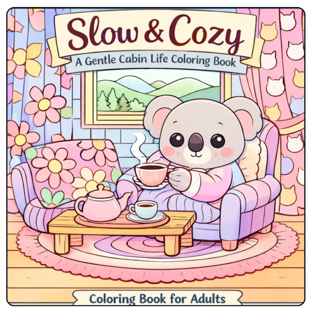 Slow & Cozy: A Gentle Cabin Life Coloring Book