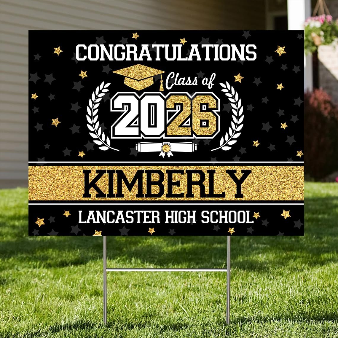 Personalized Graduation Yard Signs 2026, Senior Class Of 2026 Yard Sign, Graduate 2026 Yard Sign, 2026 Graduation Decorations Sign, High School Graduation, College Graduation, Congrats!