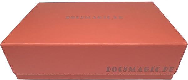 docsmagic.de Premium 4-Row Trading Card Storage Box Orange + Trays & Divider - MTG PKM YGO - Boîte de Rangement - 4
