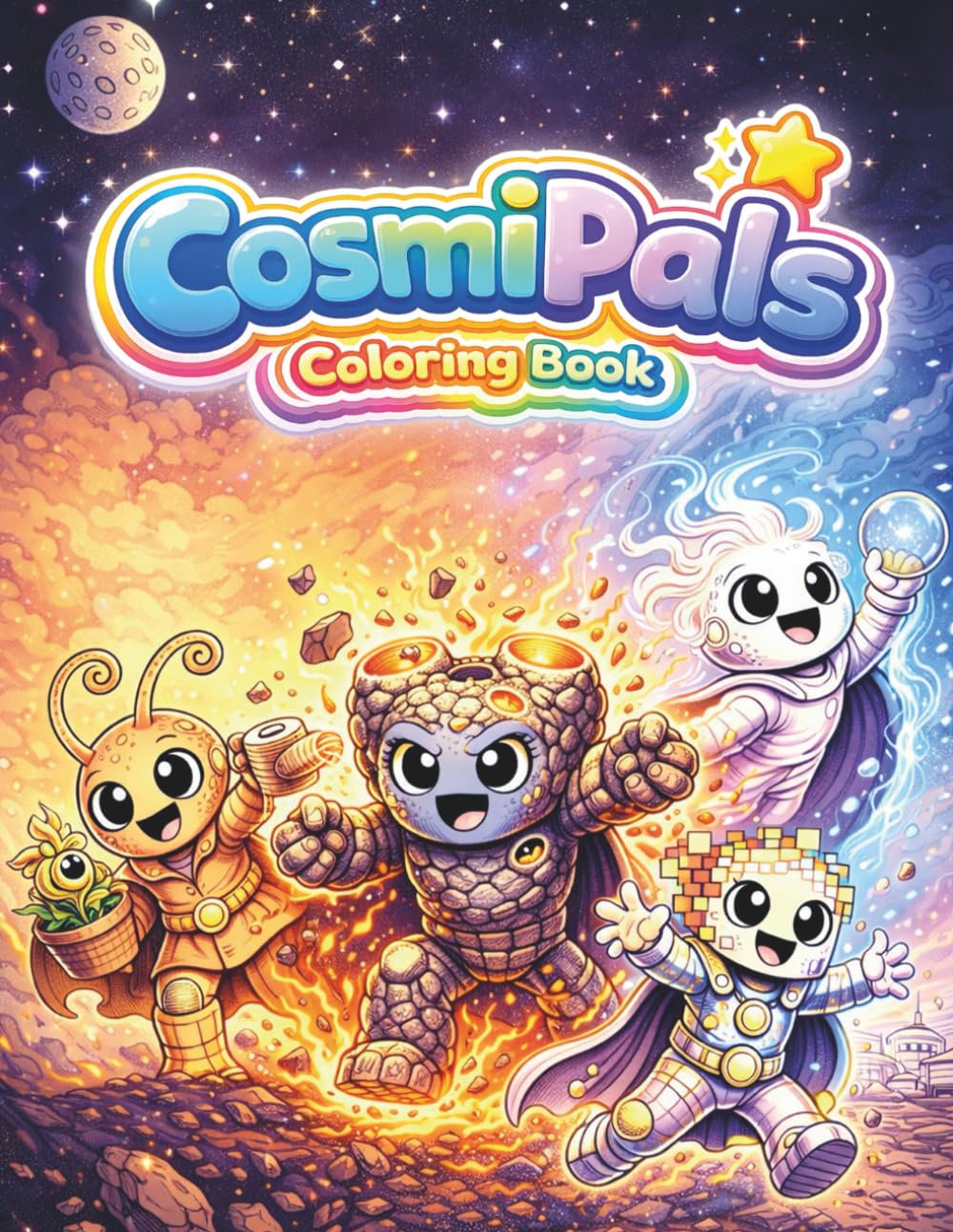 CosmiPals Coloring Book: A Fun Space Coloring Book for Kids with Cute Aliens