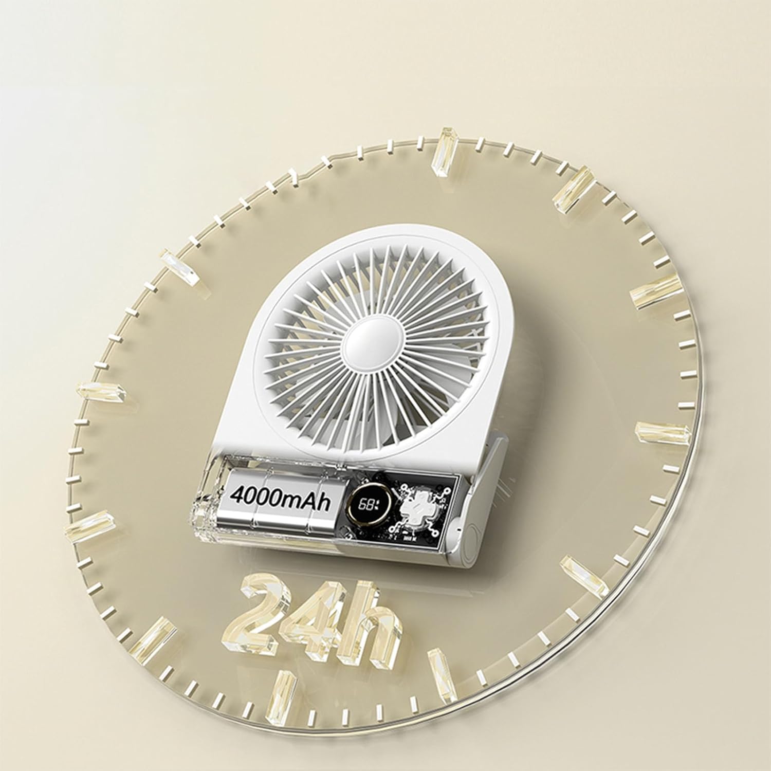 Rechargeable USB Fan Quiet Desktop Ceiling with Multiple Wind Option Cooling Timing Function USB Desk Fan