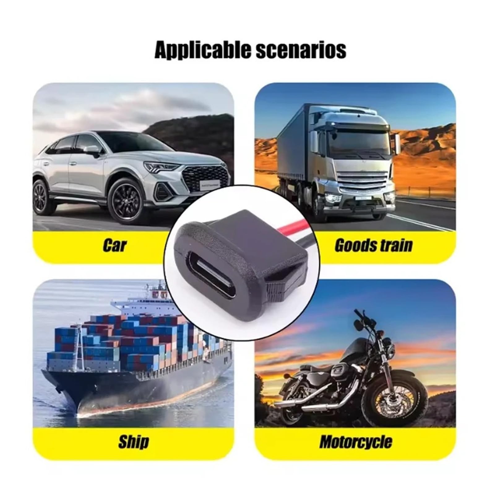 Złącze USB C żeńskie gniazdo 3 A Fast Charging Port Connector with Clip Mount (5 szt.)