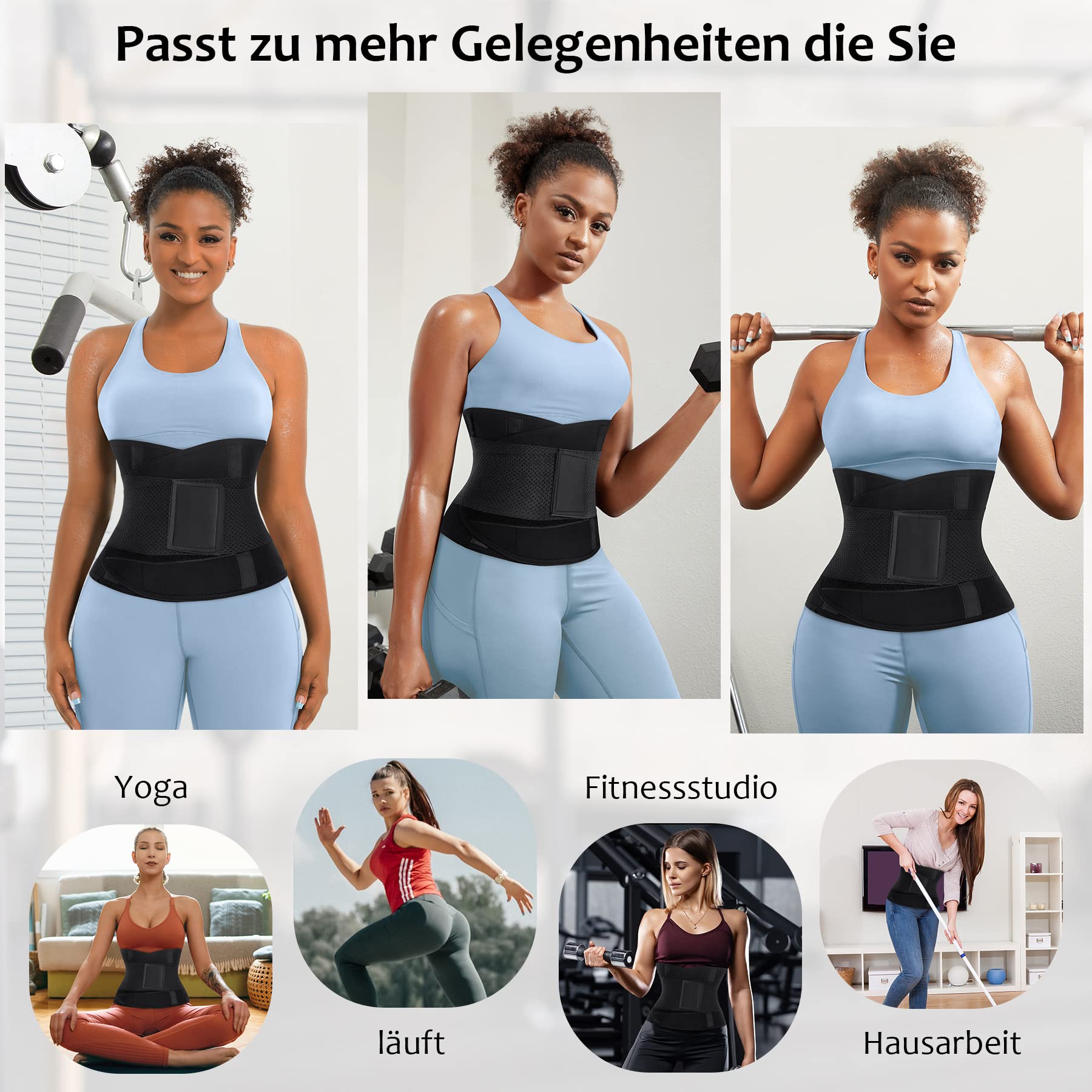 Junlan Bauchweggürtel Korsett Damen Bauchweg Schwitzgürtel Zum Waist Trainer Damen Neopren Gürtel Sauna Fitness