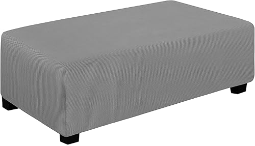 Miniatura 35 de Easy-Going Funda Elástica para Otomana Longitud 20-30 pulgadas Taburete de Almacenamiento Plegable Protector de Muebles Funda Rectangular Suave con