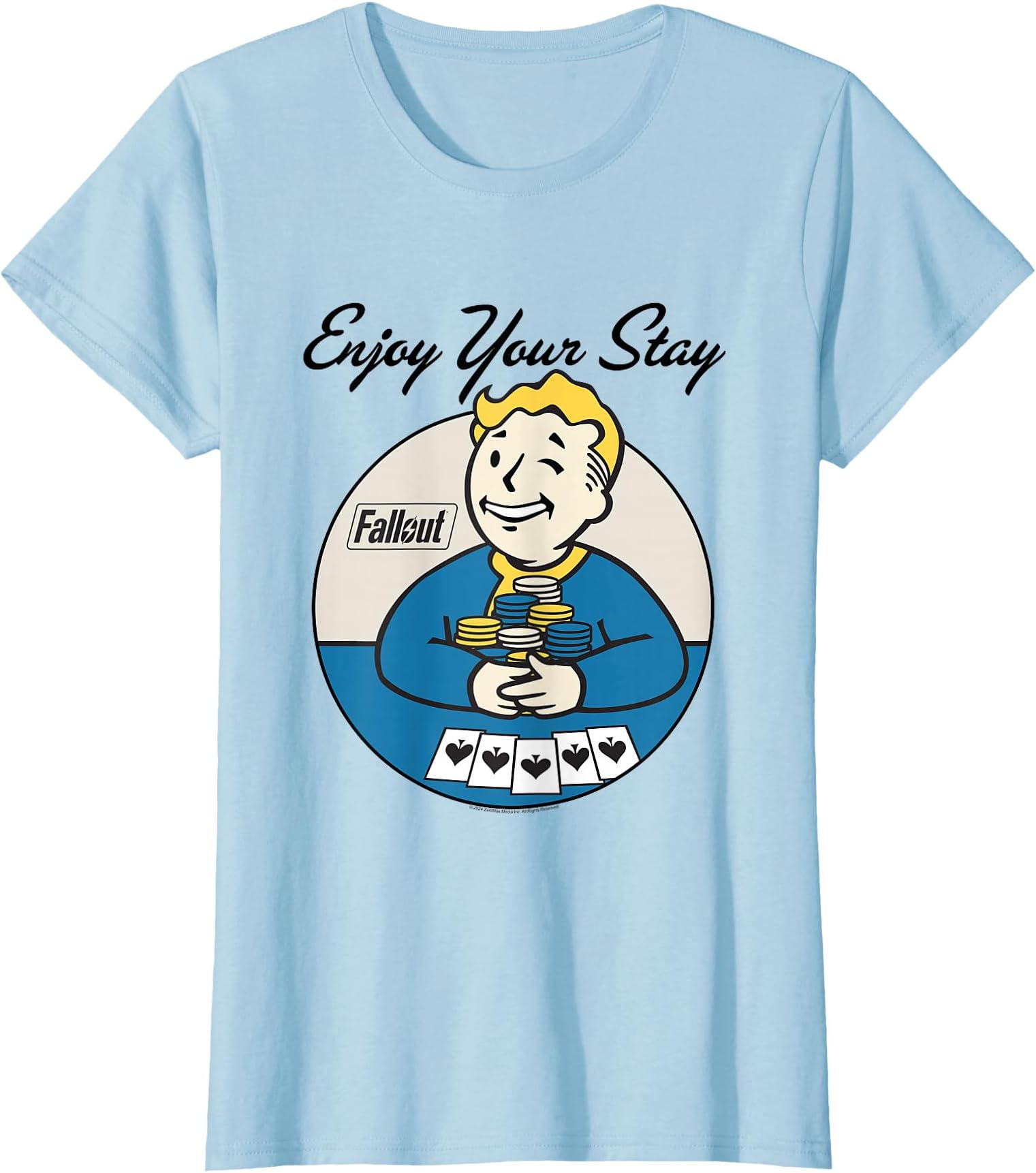Video Game Vault Boy Poker Enjoy Your Stay T-Shirt