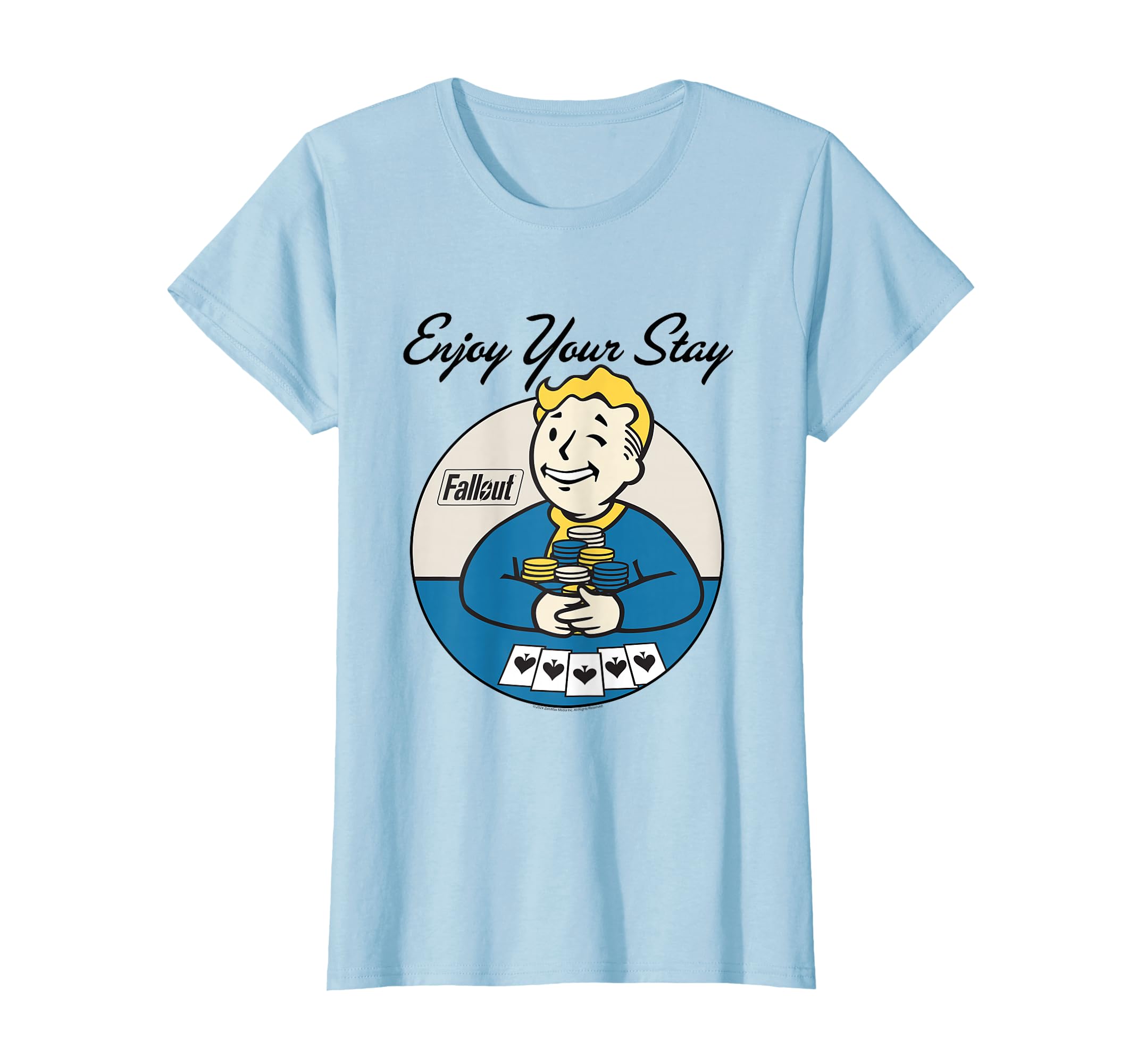 Video Game Vault Boy Poker Enjoy Your Stay T-Shirt